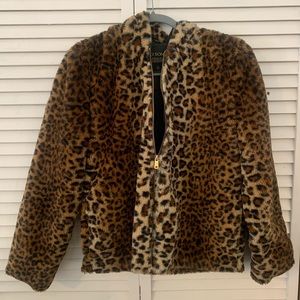 Faux Fur Leopard Jacket